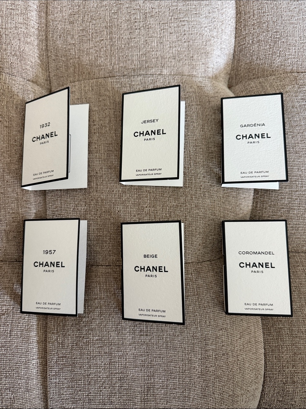 Brand New Set of Six Chanel Perfume Sample Set